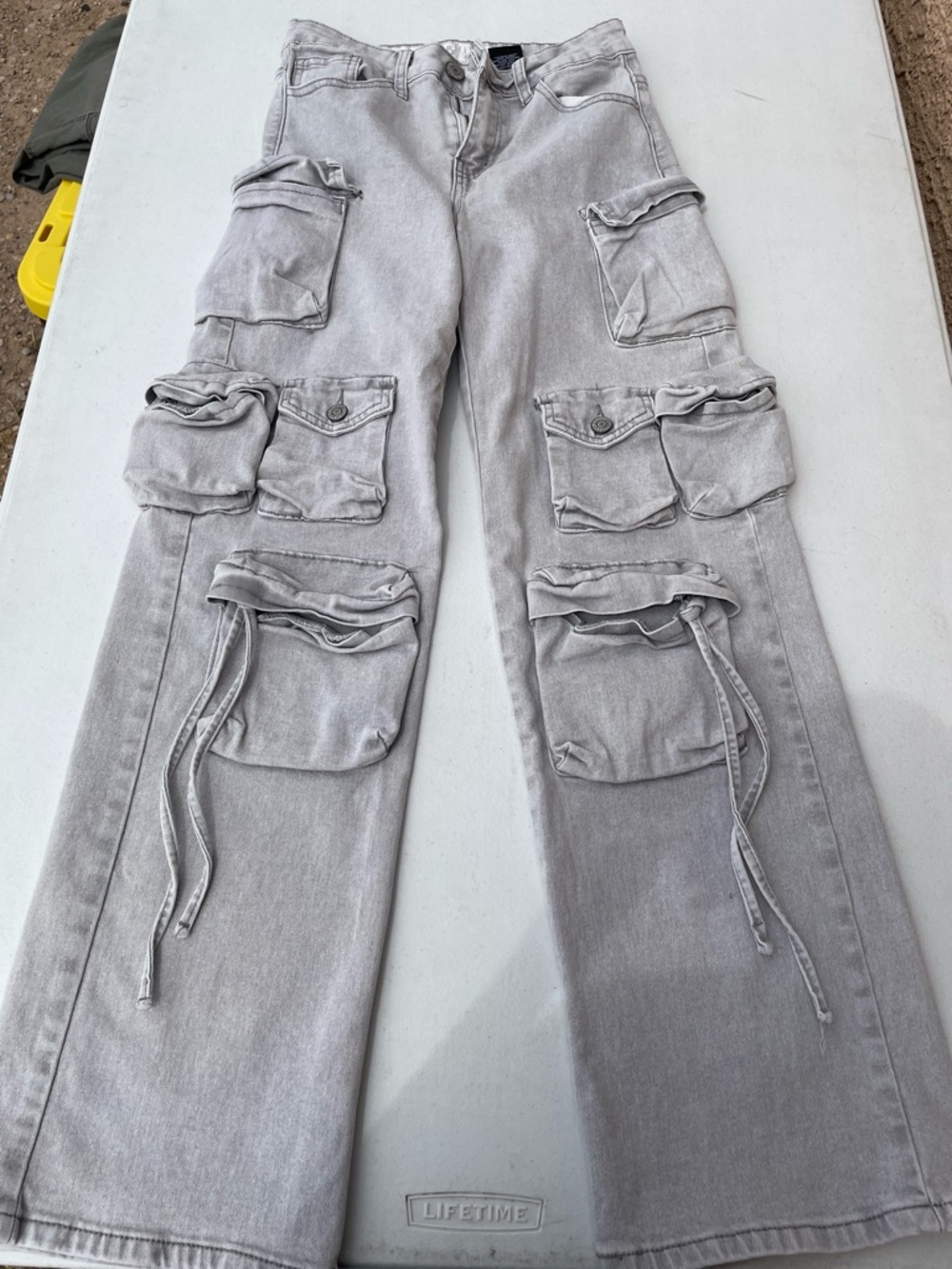 VIP Light Gray Denim Waistband Jeans